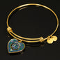 Carmichael Ancient Scottish Clan Tartan Bangle Heart Shine On Bangle Heart