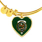 Agnew Hunting Clan Tartan Heart Bangle Shine On Bangle Heart