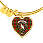 Hunter Scottish Clan Tartan Bangle Heart Shine On Bangle Heart