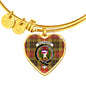 Buchanan Old Set Weathered Scottish Clan Tartan Bangle Heart Shine On Bangle Heart