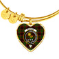 Buchan Modern Scottish Clan Tartan Bangle Heart Shine On Bangle Heart