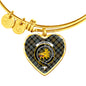 Campbell Argyll Weathered Scottish Clan Tartan Bangle Heart Shine On Bangle Heart