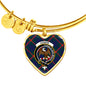 Agnew Modern Clan Tartan Heart Bangle Shine On Bangle Heart