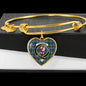 Cockburn Modern Scottish Clan Tartan Bracelet Bangle Heart Jewelry Shine On Bangle Heart