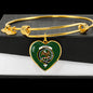 Agnew Hunting Clan Tartan Heart Bangle Shine On Bangle Heart