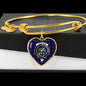 Crichton Scottish Clan Tartan Bracelet Bangle Heart Jewelry Shine On Bangle Heart