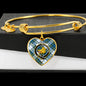 Campbell Dress Ancient Scottish Clan Tartan Bangle Heart Shine On Bangle Heart