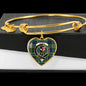 Blyth Scottish Clan Tartan Bangle Heart Shine On Bangle Heart