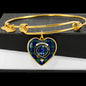 Arbuthnot Scottish Clan Tartan Bangle Heart Shine On Bangle Heart