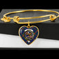 Agnew Modern Clan Tartan Heart Bangle Shine On Bangle Heart