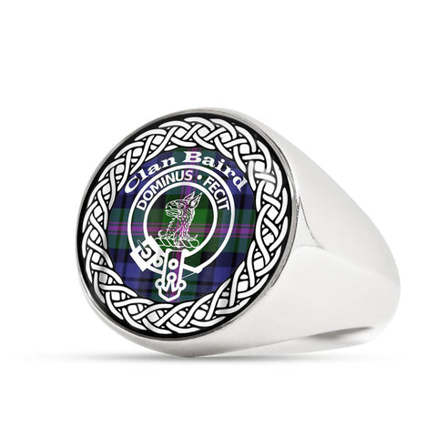 Image of Baird Crest Clan Tartan Ring Scottish