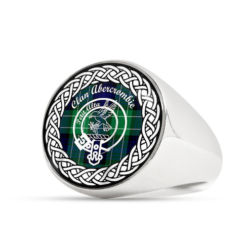 Image of Abercrombie Crest Clan Tartan Ring Scottish