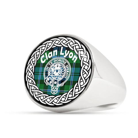 Image of Lyon Crest Clan Tartan Ring Scottish