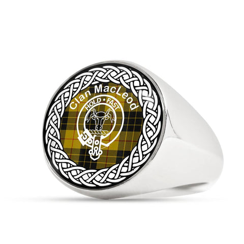 Image of MacLeod Crest Clan Tartan Ring Scottish