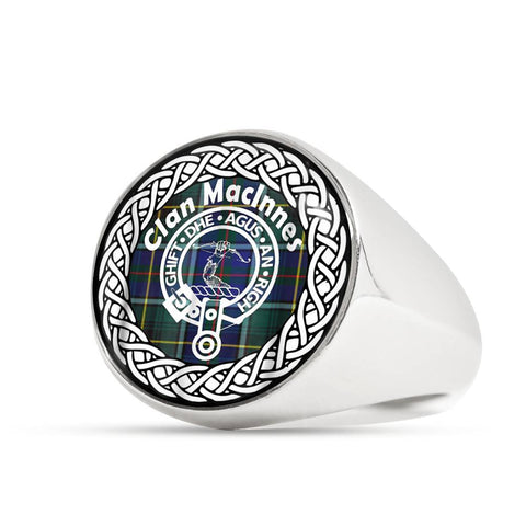 Image of Maclnnes Crest Clan Tartan Ring Scottish