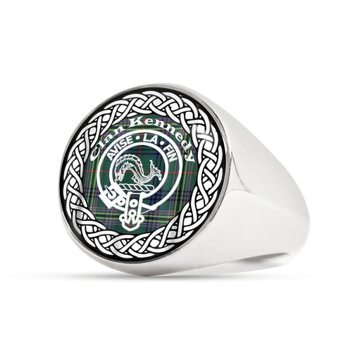Image of Kennedy Crest Clan Tartan Ring Scottish