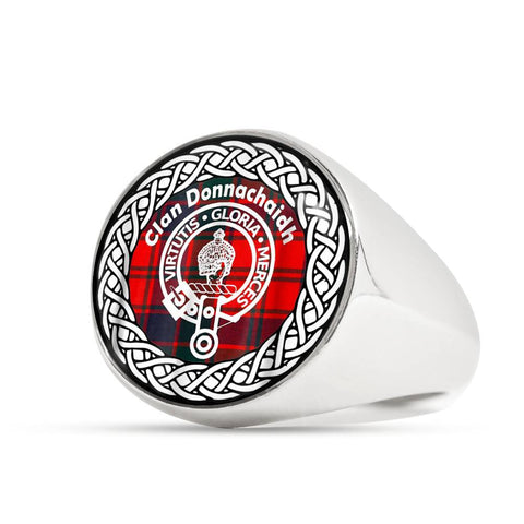 Image of Donnachaidh Crest Clan Tartan Ring Scottish