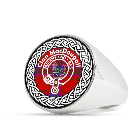 Image of MacDonald Crest Clan Tartan Ring Scottish