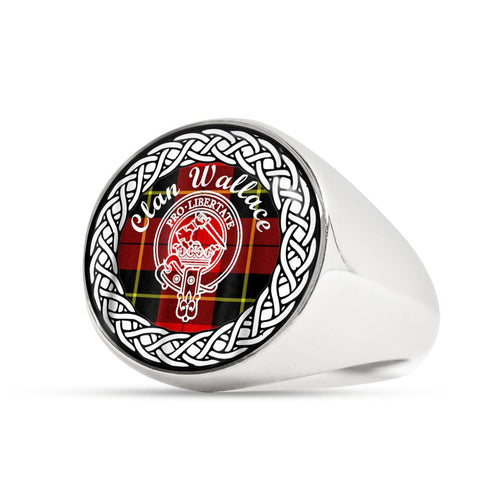 Image of Wallace Crest Clan Tartan Ring Scottish