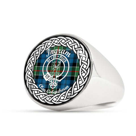 Image of Ingram Crest Clan Tartan Ring Scottish