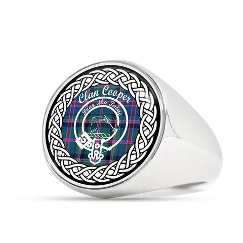 Image of Cooper Crest Clan Tartan Ring Scottish