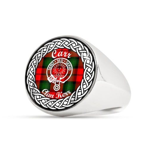 Image of Carr Crest Clan Tartan Ring Scottish