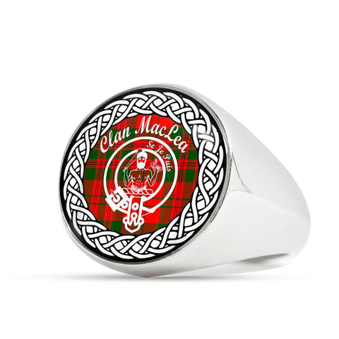 Image of Maclea Crest Clan Tartan Ring Scottish