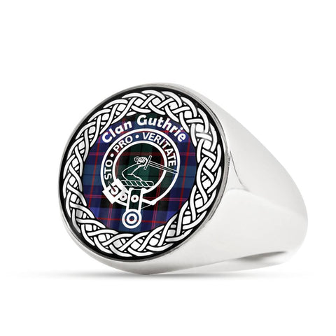 Image of Guthrie Crest Clan Tartan Ring Scottish