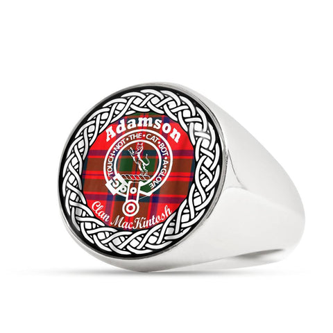 Image of Adamson Crest Clan Tartan Ring Scottish