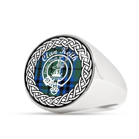Image of Keith Crest Clan Tartan Ring Scottish