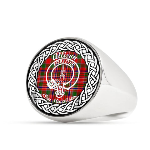 Image of Allison Crest Clan Tartan Ring Scottish