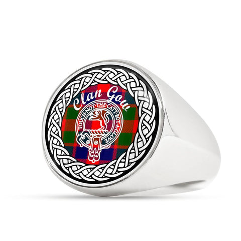 Image of Gow Crest Clan Tartan Ring Scottish