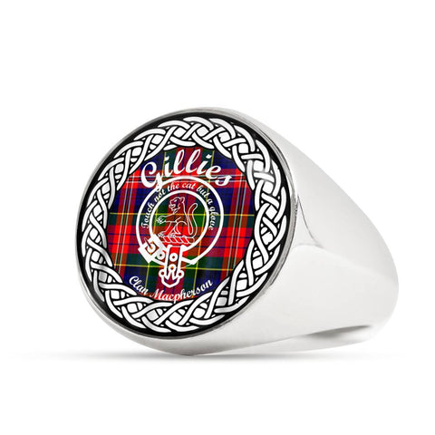 Image of Gillies Crest Clan Tartan Ring Scottish