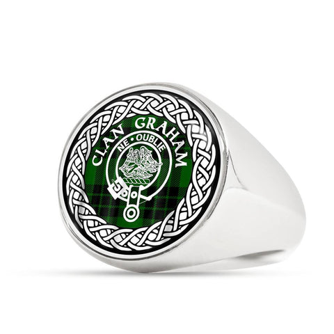 Image of Graham Crest Clan Tartan Ring Scottish