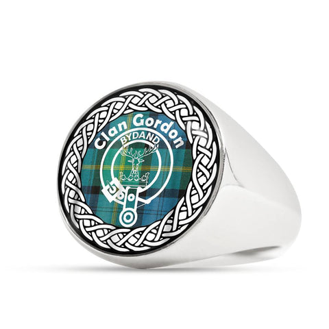Image of Gordon Crest Clan Tartan Ring Scottish