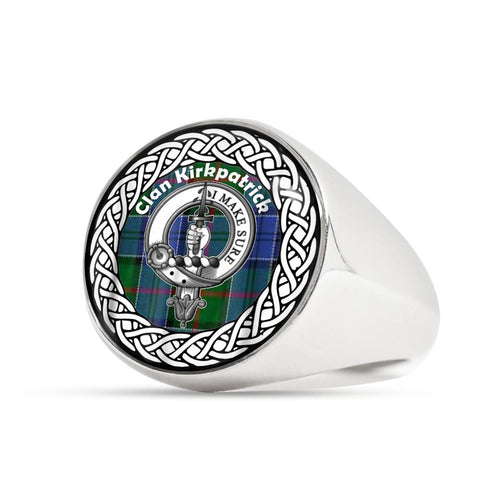 Image of Kirkpatrick Old Crest Clan Tartan Ring Scottish