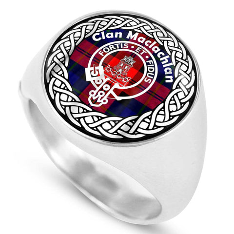 Image of Maclachlan Crest Clan Tartan Ring Scottish