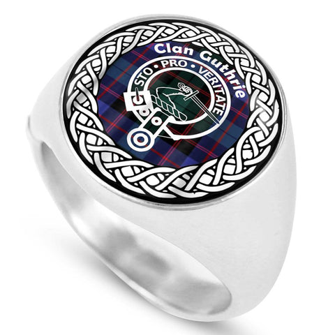 Image of Guthrie Crest Clan Tartan Ring Scottish