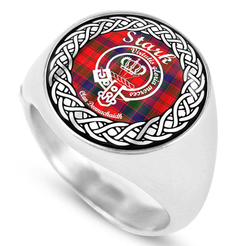 Image of Stark Crest Clan Tartan Ring Scottish