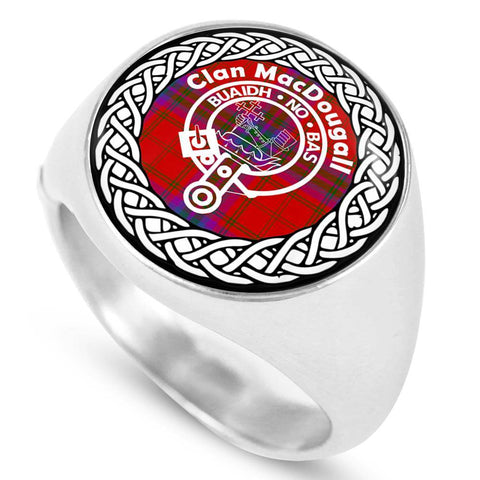 Image of MacDonald Crest Clan Tartan Ring Scottish