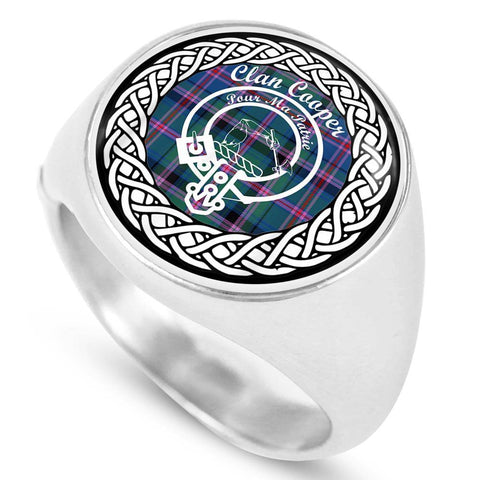 Image of Cooper Crest Clan Tartan Ring Scottish