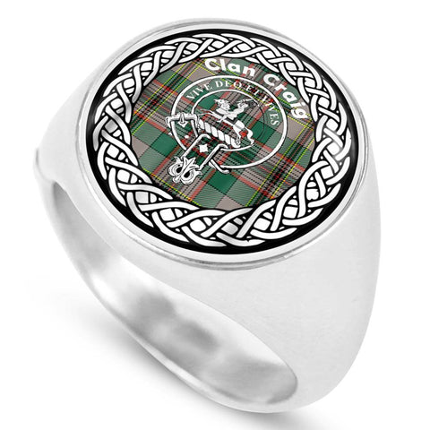 Image of Craig Crest Clan Tartan Ring Scottish