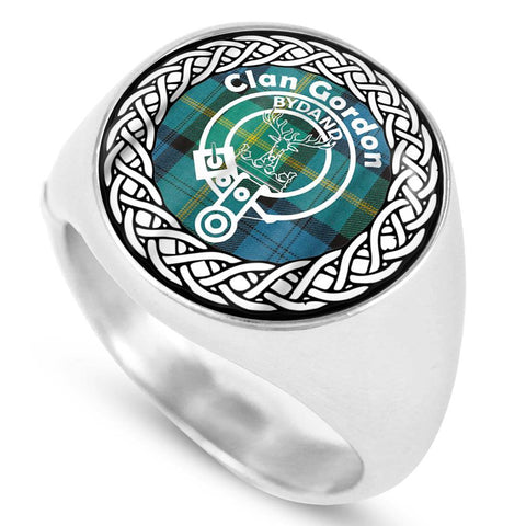Image of Gordon Crest Clan Tartan Ring Scottish
