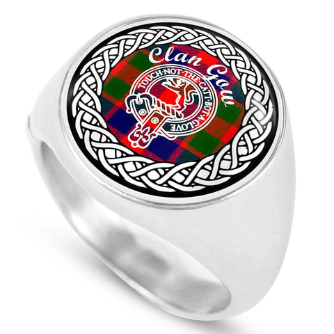 Image of Gow Crest Clan Tartan Ring Scottish