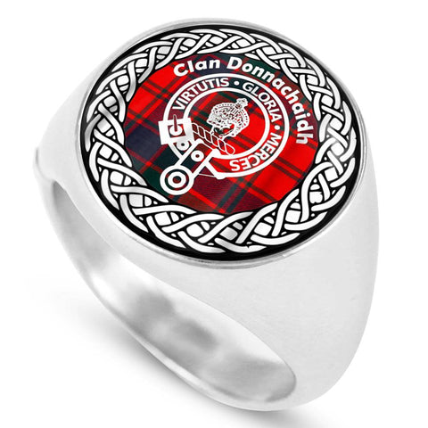 Image of Donnachaidh Crest Clan Tartan Ring Scottish