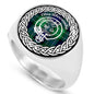 Abercrombie Crest Clan Tartan Ring Scottish