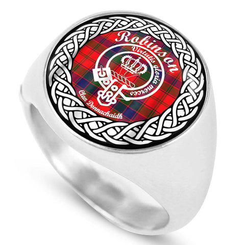Image of Robinson Crest Clan Tartan Ring Scottish