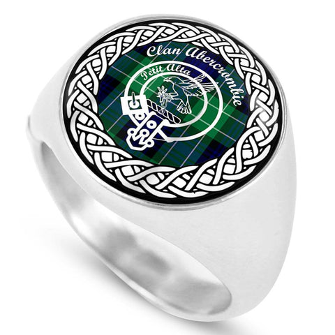 Image of Abercrombie Crest Clan Tartan Ring Scottish