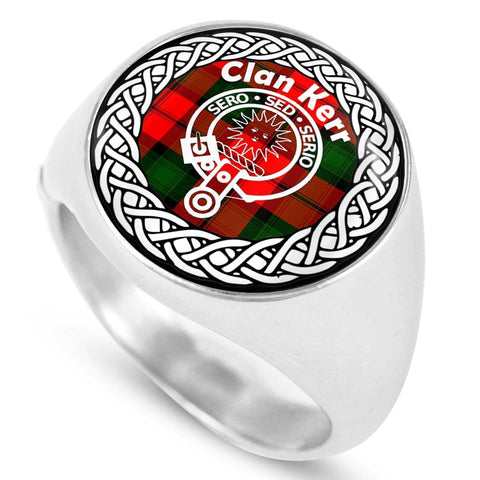 Image of Kerr Crest Clan Tartan Ring Scottish