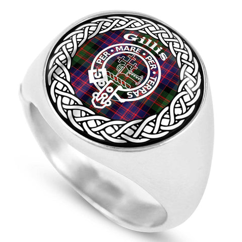 Image of Gillis Crest Clan Tartan Ring Scottish